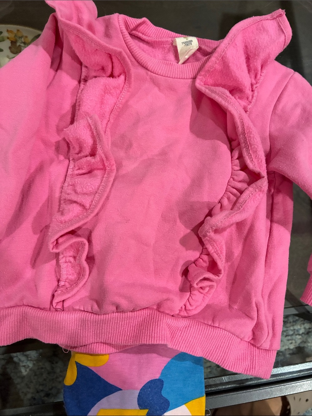 Tucker + Tate Bright Pink Ruffle-Trim Sweatshirt